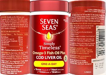 Seven Seas Simply Timeless Omega-3 Fish Oil Plus Cod Liver Oil - supplement