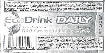 SGN Nutrition EcoDrink Daily Orange Flavor - supplement