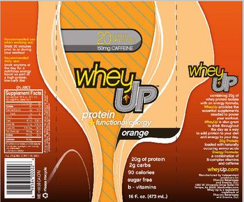 Shadow Beverages And Snacks Whey Up Orange - 
