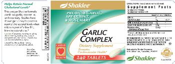 Shaklee Garlic Complex - supplement