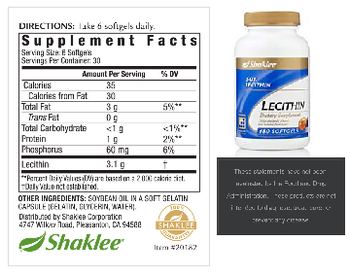 Shaklee Lecithin Softgels - supplement