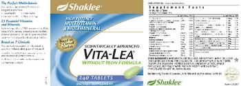 Shaklee Vita-Lea Without Iron Formula - supplement