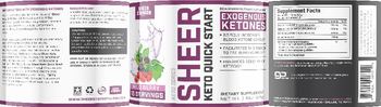 Sheer Strength Labs Keto Series Sheer Keto Quick Start Wild Berry - beta hydroxybutyrate supplement