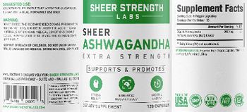 Sheer Strength Labs Sheer Ashwagandha Extra Strength - supplement
