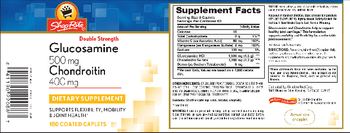ShopRite Double Strength Glucosamine 500 mg Chondroitin 400 mg - supplement