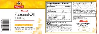 ShopRite Natural Flaxseed Oil 1000 mg - supplement