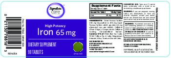 Signature Care High Potency Iron 65 mg - supplement
