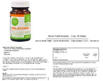 Simple Truth Melatonin 3 mg - supplement
