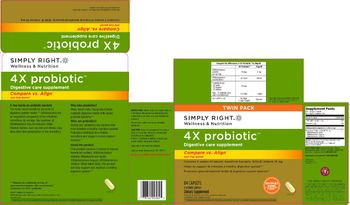 Simply Right 4X Probiotic Digestive Care Supplement - supplement