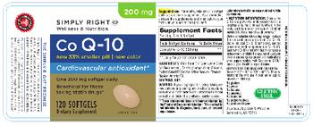 Simply Right Co Q-10 200 mg - supplement