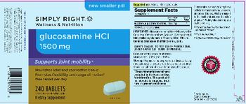 Simply Right Glucosamine HCl 1500 mg - supplement