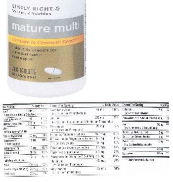 Simply Right Mature Multi - supplement