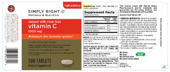 Simply Right Natural with Rose Hips Vitamin C 1000 mg - supplement