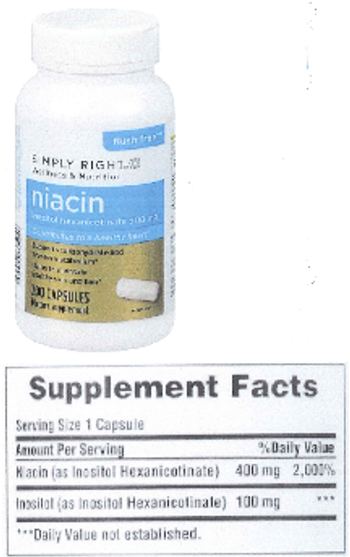 Simply Right Niacin Inositol Hexanicotinate 500 mg - supplement