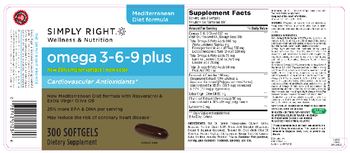 Simply Right Omega 3-6-9 Plus - supplement