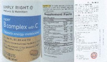 Simply Right Super B Complex with C - supplement
