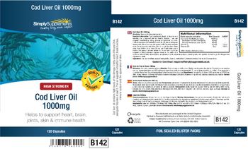 Simply Supplements Cod Liver Oil 1000 mg - 