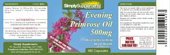 Simply Supplements Evening Primrose Oil 500 mg - 