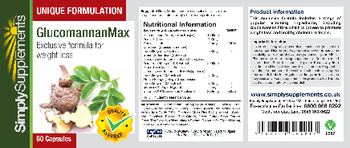 Simply Supplements GlucomannanMax - 