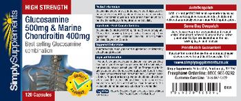 Simply Supplements Glucosamine 500 mg & Marine Chondroitin 400 mg - 
