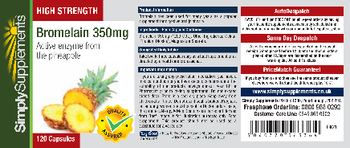 Simply Supplements High Strength Bromelain 350 mg - 