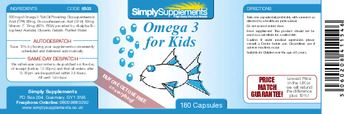Simply Supplements Omega 3 For Kids - 