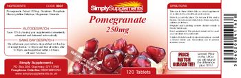 Simply Supplements Pomegranate 250 mg - 