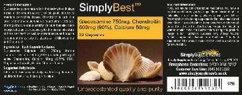 SimplyBest Glucosamine 750mg, Chondroitin 600mg (90%) & Calcium 50mg - 