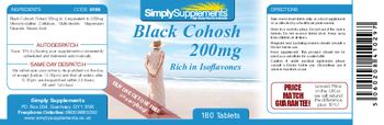 SimplySupplements Black Cohosh 200mg - 
