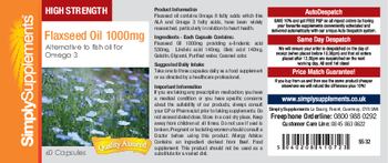 SimplySupplements Flaxseed Oil 1000 mg - 