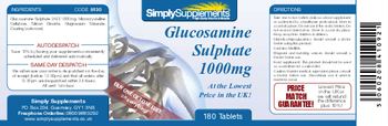 SimplySupplements Glucosamine Sulphate 1000mg - 
