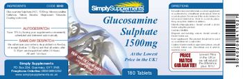 SimplySupplements Glucosamine Sulphate 1500 mg - 