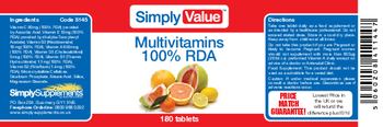 SimplyValue Multivitamins 100% RDA - 