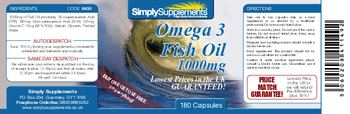 SimplySupplements Omega 3 Fish Oil 1000mg - 