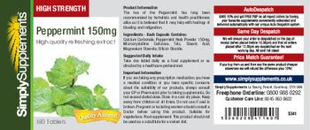 SimplySupplements Peppermint 150 mg - 