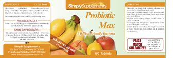SimplySupplements Probiotic Max - 