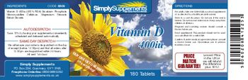 SimplySupplements Vitamin D 400 IU - 