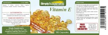 SimplySupplements Vitamin E - 