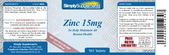 SimplySupplements Zinc 15mg - 