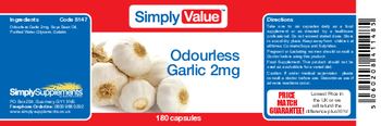 SimplyValue Odourless Garlic 2 mg - 