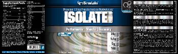 SirenLabs Isolate Protein Vanilla Ice Cream - supplement