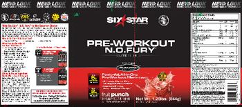 Six Star Pro Nutrition Pre-Workout N.O. Fury Fruit Punch - supplement