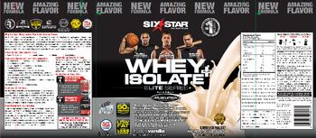 Six Star Pro Nutrition Whey Isolate Plus Elite Series French Vanilla - supplement