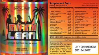 Skyline Nutrition Miami Lean - supplement