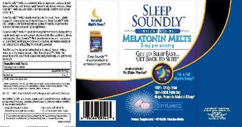 Sleep Soundly Melatonin Melts 5 mg Berry Flavored - supplement