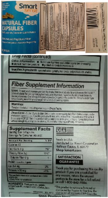 Smart Sense Natural Fiber Capsules - fiber laxative supplement
