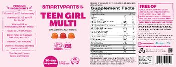 SmartyPants Teen Girl Multi - supplement