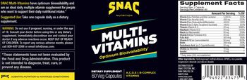 SNAC Nutrition Multi-Vitamins - supplement