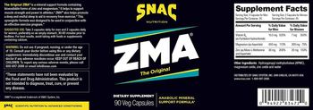 SNAC Nutrition ZMA - supplement