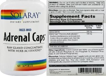Solaray Adrenal Caps - supplement